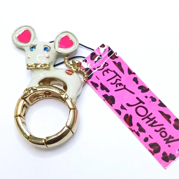 Gold-plated Crystal Mouse ring with adjustable sizes BOGO - Picture 4 of 16